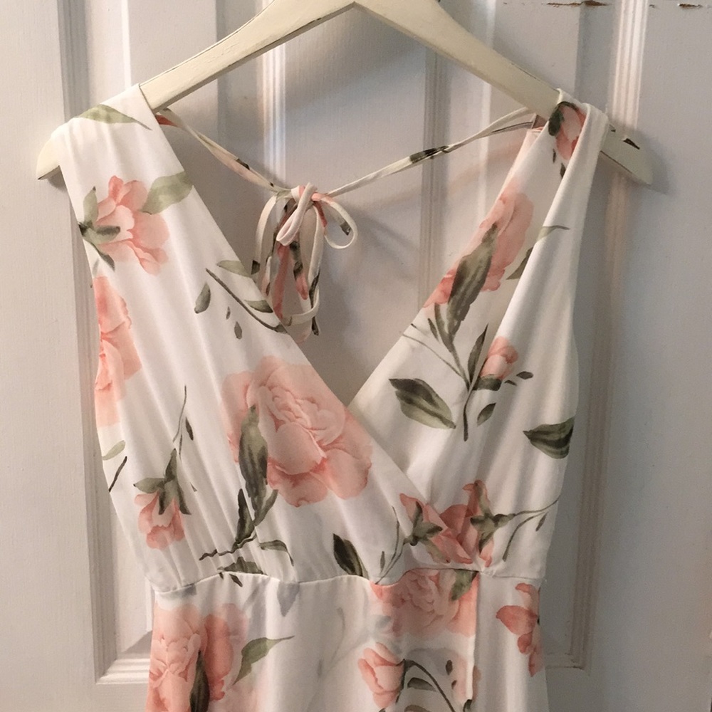 Floor length floral dress